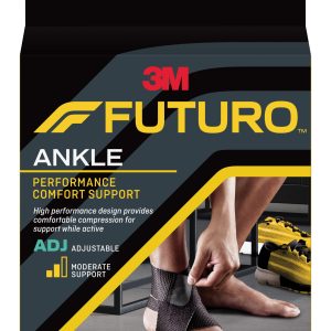 3M COMPANY 3M™ Futuro™ Ankle Brace, Low Profile, Black, One Size Fits Most 01037ENR