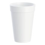 RJ SCHINNER CO Dart Insulated Styrofoam Beverage Drinking Cups, White, 16 ounce 16J16