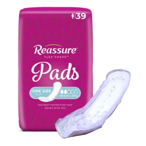 ATTENDS HEALTHCARE PRODUCTS Reassure® Flex-Shape Pad™, Long Pad for Heavy Incontinence One Size Fits Most RES-0018