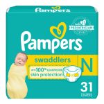 PROCTER & GAMBLE Pampers® Swaddlers Baby Diapers, Size 0 10037000828355
