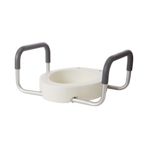 DRIVE DEVILBISS HEALTHCARE drive™ Premium Raised Toilet Seat with Removable Arms 12403