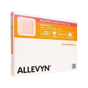 SMITH & NEPHEW Allevyn™ Gentle Border Lite, 10 x 10 Centimeter 66800835