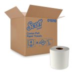 KIMBERLY CLARK Scott Paper Towel Center-Pull Roll, Perforated, 8 x 15 Inch 01010