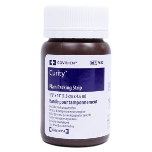 CARDINAL Curity™ Nonimpregnated Wound Packing Strip, 0.5 Inch x 5 Yard 7632