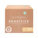 FIRST QUALITY PRODUCTS LLC Earth & Eden Sensitive Baby Diapers, Size 2 for Babies Weighing 12 – 18 lbs. 10008046