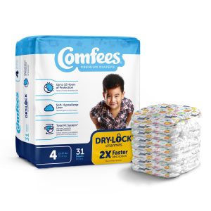 ATTENDS HEALTHCARE PRODUCTS Comfees® Premium Diapers, Unisex, Baby, Tab Closure, Size 4 CMF-4