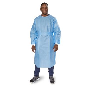 MCKESSON BRAND McKesson Nonrated Isolation Gowns, Blue, Extra Large 16-NFKHLTSB6-XL
