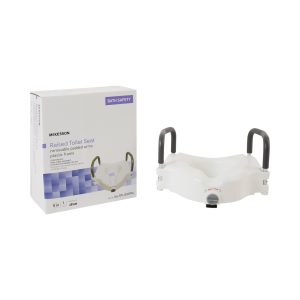 MCKESSON BRAND McKesson Raised Toilet Seat, 5-Inch Height, White 146-RTL12027RA