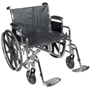 DRIVE DEVILBISS HEALTHCARE drive™ Sentra EC HD Bariatric Wheelchair, 24-Inch Seat Width STD24ECDFA-ELR