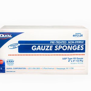 Dukal™ USP Type VII X-Ray Detectable Gauze Sponge, 4 x 4 Inch, 12-Ply 4412-2X