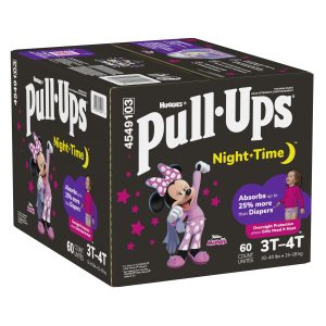 KIMBERLY CLARK Huggies® Pull-Ups® Night-Time® Training Pants for Girls, 3T to 4T 45491