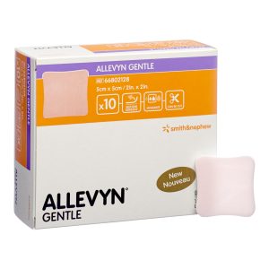 SMITH & NEPHEW Allevyn Gentle Border Silicone Foam Dressing, 2 x 2 Inch 66802128