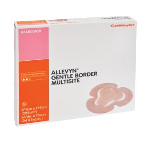 SMITH & NEPHEW Allevyn™ Gentle Border Multisite, 17.1 x 17.9 Centimeter 66800959