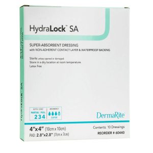 SION BRANDS LLC HydraLock™ Super Absorbent Dressing, 4 x 4 Inch 60440