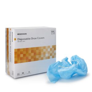 MCKESSON BRAND McKesson Shoe Covers, 2X-Large, Nonskid Sole, Blue 16-3558