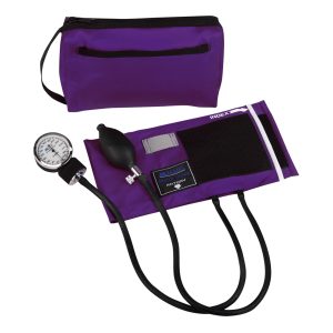 MABIS HEALTHCARE Mabis® Match Mates Manual Aneroid Sphygmomanometer with Cuff, Purple 01-160-201