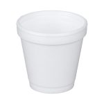 RJ SCHINNER CO Dart Drinking Cup, White, Styrofoam, Disposable, 4 oz 4J4