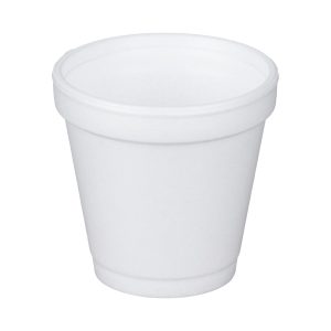RJ SCHINNER CO Dart Drinking Cup, White, Styrofoam, Disposable, 4 oz 4J4