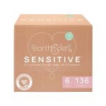 FIRST QUALITY PRODUCTS LLC Earth & Eden Sensitive Baby Diapers, Size 6 for Babies Weighing 35 lbs. or More 10008050