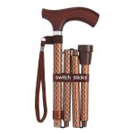 MABIS HEALTHCARE Switch Sticks® Folding Cane, Cognac 502-2000-5207