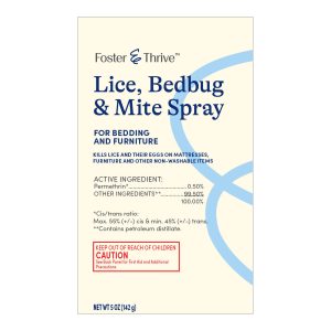 MCKESSON BRAND Foster & Thrive™ Lice, Bedbug, and Mite Furniture Spray, 5-ounce aerosol spray 01093995890