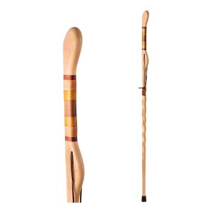 MABIS HEALTHCARE Brazos™ Twisted Hickory Texas Safari Hitchhiker Handmade Walking Stick, 58-Inch 602-3000-1143