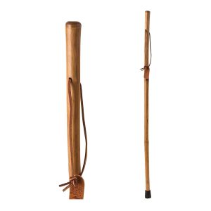 MABIS HEALTHCARE Brazos™ Iron Bamboo Rustic Walking Stick, 58 Inch Height, Red 602-3000-1155