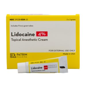 PATRIN PHARMA INC Patrin Pharma 4% Lidocaine Local Anesthetic Cream 39328002455