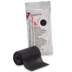 SOLVENTUM CORPORATION 3M™ Scotchcast™ Plus Black Cast Tape, 3 Inch x 4 Yard 82003A