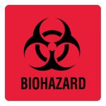 UNITED AD LABEL UAL™ Biohazard / Symbol Pre-Printed Label, 3 x 3 Inch ULBH503