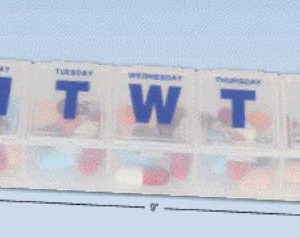 APOTHECARY PRODUCTS Ezy Dose® Weekly Classic Pill Planner, Clear 67198