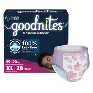 KIMBERLY CLARK GoodNites® Bedwetting Underwear, Extra Large for Girls weighing 95 – 140 lbs. 55773