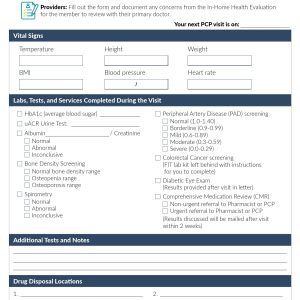 Signify Health® Checklist Form PROVIDERCHKLIST