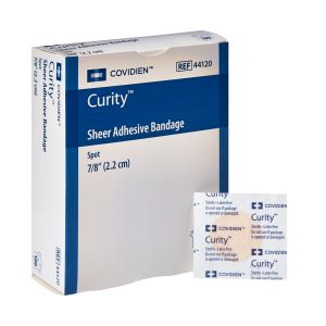 CARDINAL Curity™ Sheer Adhesive Spot Bandage, 7/8-Inch Diameter 44120
