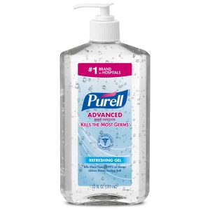 GOJO Purell® Advanced Hand Sanitizer 70% Ethyl Alcohol Gel, Pump Bottle, 20 ounce 3023-12