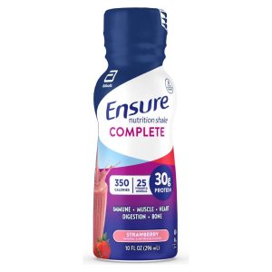 ABBOTT NUTRITION Ensure Complete® Nutrition Shake, Strawberry, 10-ounce Bottle 68059