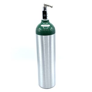 MERET USA LLC ProRack Gas Aluminum Oxygen Cylinder with Toggle Valve, Size D MDCYLT-W