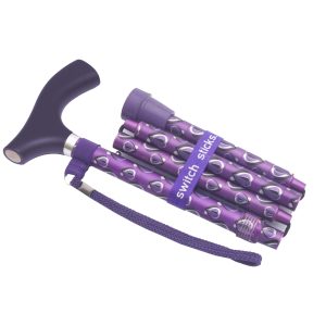 MABIS HEALTHCARE Switch Sticks® Folding Cane, Viking Print, 32 to 37 Inch Height 502-2000-5115