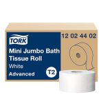 RJ SCHINNER CO Tork® Advanced Mini Jumbo Size Cored Roll Two-Ply Toilet Paper 12024402