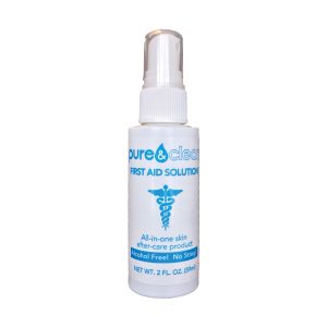 PURE AND CLEAN LLC Pure & Clean® Next-Generation Hypochlorous Acid Wound Cleanser, 2-ounce bottle 852421007188