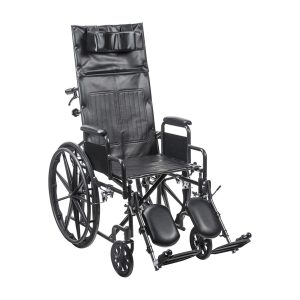 DRIVE DEVILBISS HEALTHCARE drive™ Silver Sport Reclining Wheelchair, 16-Inch Seat Width SSP16RBDDAV