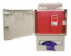 UNIMED - MIDWEST Complete Locking In-Room System Sharps Container SSGB00056H