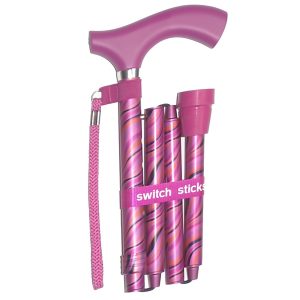 MABIS HEALTHCARE Switch Sticks® Folding Cane, Tango Print, 32 to 37 Inch Height 502-2000-5132