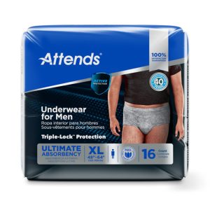 ATTENDS HEALTHCARE PRODUCTS Attends® for Men Absorbent Underwear, Heavy Absorbency, X-Large ADUM45