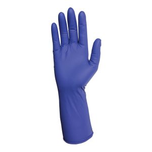 S2S GLOBAL PremierPro™ Extended Cuff Length Exam Glove, Medium, Blue 5093