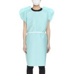 MCKESSON BRAND McKesson Patient Exam Gown, One Size Fits Most, Teal 18-973