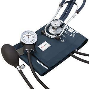 MCKESSON BRAND McKesson Aneroid Sphygmomanometer/Sprague Combo Kit, 23 – 33 cm Cuff, Dark Blue 768-641-11ANMM
