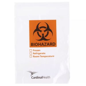 Cardinal™ Specimen Transport Bag, Biohazard Pictogram, Zip Closure, 6 x 9 Inch CH6X9BIO