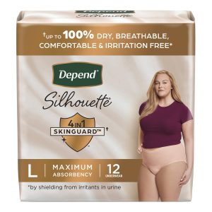 KIMBERLY CLARK Depend® Silhouette® Maximum Absorbency Underwear, Large 55424
