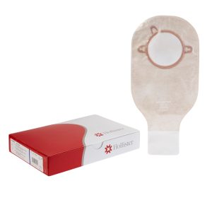 HOLLISTER New Image™ 2-Piece Ultra-Clear Ostomy Pouch, Pre-cut to Fit 70 mm Stomas, Blue 18174